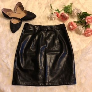 Boohoo Black Leather Skirt NWOT